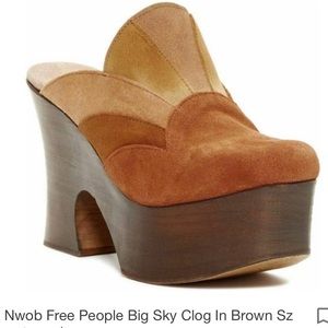 Free People Clogs Worn once. Like new.